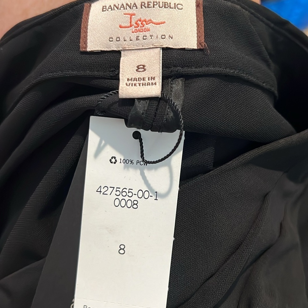 Banana Republic Issa Collection Black Limited Edition Mini Dress V Neck 8 NEW - Picture 6 of 9